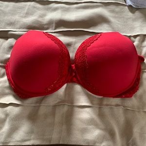 Lightly worn red lace Victorias Secret Bra